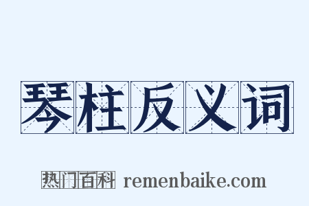 琴柱反义词是什么意思的图片